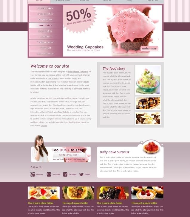 Miễn phí website bán kem đẹp với màu hồng tinh tế