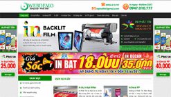 Website in ấn in bạt pano danh thiết quảng cáo