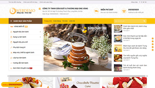Website bán tạp hóa bánh kẹo nguyên liệu phụ kiện