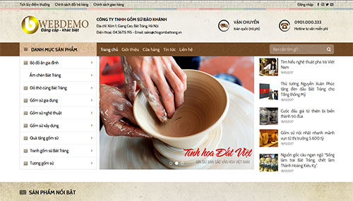 Website giới thiệu buôn bán gốm sứ các loại