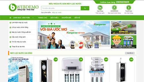 Website bán máy lọc nước kangaroo các loại chuẩn seo v2