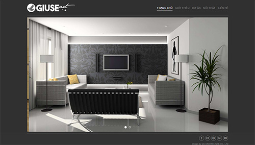 Website thiết kế kiến trúc nội ngoại thất